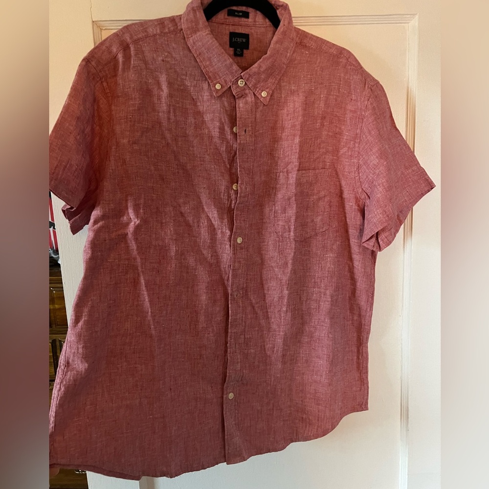 J Crew slim fit button down short sleeve.